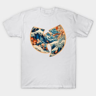 wutang - with Japanese beach waves T-Shirt